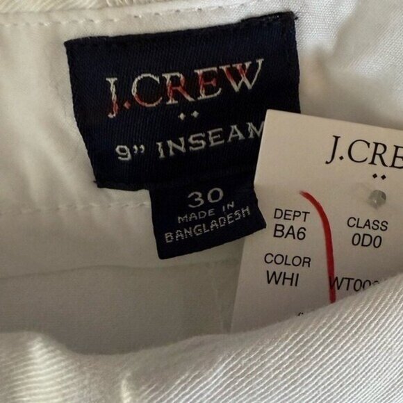J. CREW Men’s 9” Flex Chino Shorts White NEW - Picture 4 of 7